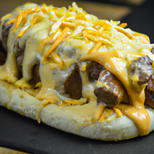 Various creative cheese steak variations with different toppings and cheeses